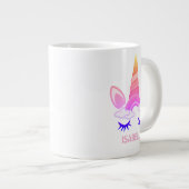 Magical Unicorn Personalized Name Jumbo-Tasse (Vorderseite Rechts)