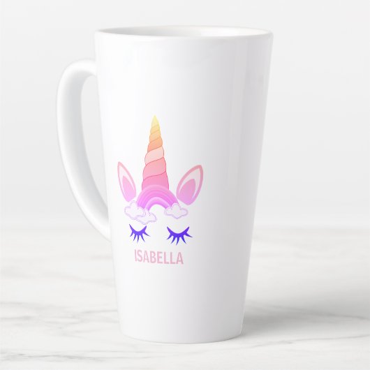 Magical Unicorn Personalized Name Milchtasse (Linke Ecke)