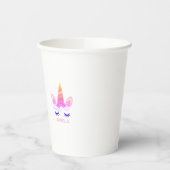 Magical Unicorn Personalized Name Pappbecher (Links)