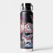 Magical Unicorn Photo Birthday Water Bottle Gift Trinkflasche (Rückseite)