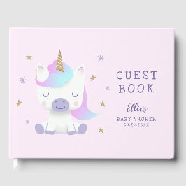 Magical Unicorn Pink Gold Baby Dusche Gästebuch