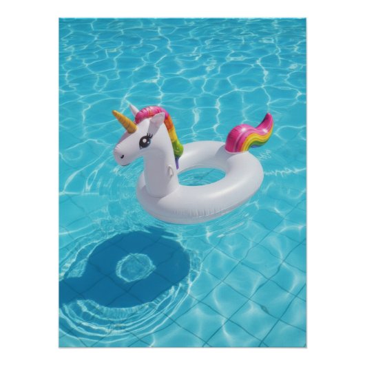 Magical Unicorn Pool Float - Summer Fun Poster (Vorderseite)