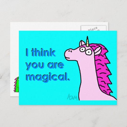 Magical Unicorn Postkarte (Vorne/Hinten)