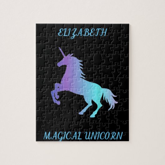 "MAGICAL UNICORN" Puzzle für Mädchen personalisier (Vertikal)