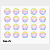 Magical Unicorn Rainbow Baby Kindergeburtstag Part Runder Aufkleber (Blatt)