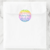 Magical Unicorn Rainbow Baby Kindergeburtstag Part Runder Aufkleber (Tasche)