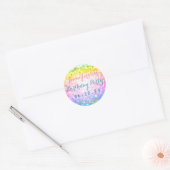 Magical Unicorn Rainbow Baby Kindergeburtstag Part Runder Aufkleber (Umschlag)