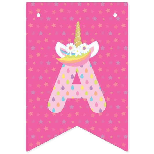 Magical Unicorn Rainbow Birthday Banner (Dritte Fahne)