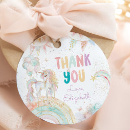 Magical Unicorn Rainbow Birthday Danke Geschenkanhänger