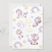 Magical Unicorn Rainbow Birthday Danke Karte (Rückseite)
