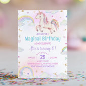 Magical Unicorn Rainbow Birthday Einladung