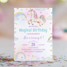 Magical Unicorn Rainbow Birthday