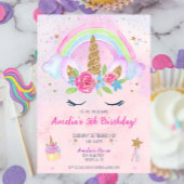 Magical Unicorn Rainbow Birthday Einladung