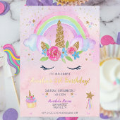 Magical Unicorn Rainbow Birthday Einladung