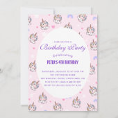 Magical Unicorn Rainbow Birthday Einladung (Rückseite)