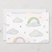 Magical Unicorn Rainbow Birthday Foto Dankeskarte (Rückseite)