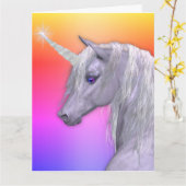 Magical Unicorn Rainbow Birthday Karte (Gelbe Blume)
