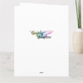 Magical Unicorn Rainbow Birthday Karte (Rückseite)