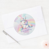 Magical Unicorn Rainbow Birthday Party Aufkleber (Umschlag)