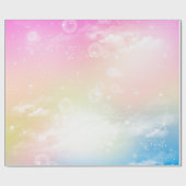 Magical Unicorn Rainbow Birthday Party Geschenkpapier (Flach)