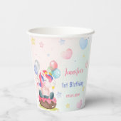 Magical Unicorn Rainbow Birthday Party Pappbecher (Rückseite)