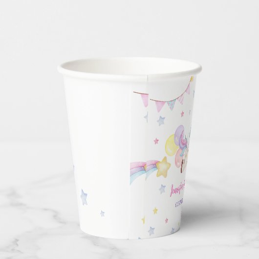 Magical Unicorn Rainbow Birthday Party Pappbecher (Rechts)