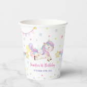 Magical Unicorn Rainbow Birthday Party Pappbecher (Vorderseite)