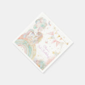 Magical Unicorn Rainbow Birthday Party Serviette (Ecke)