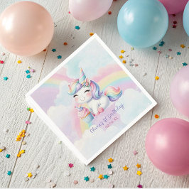 Magical Unicorn Rainbow Birthday Party Serviette