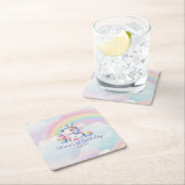 Magical Unicorn Rainbow Birthday Party Untersetzer (Vor Ort)