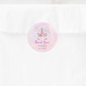 Magical Unicorn Rainbow Birthday Quadratischer Aufkleber