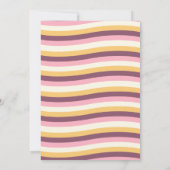 Magical Unicorn & Rainbow Girl Third Birthday  Einladung (Rückseite)