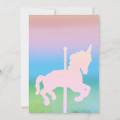 Magical Unicorn Rainbow Glitzer Girls Birthday Einladung (Rückseite)