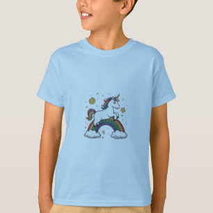 "Magical Unicorn Rainbow Jump T - Shirt" T-Shirt