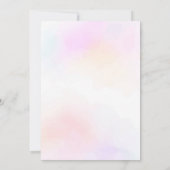 Magical Unicorn Rainbow Pastel Birthday Einladung (Rückseite)