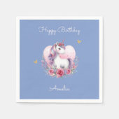 Magical Unicorn Rosa Gold Elegante Serviette (Vorderseite)