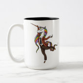 Magical Unicorn School Teacher Zweifarbige Tasse (Links)