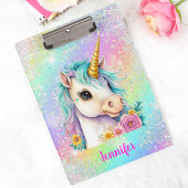 Magical Unicorn Sparkle Rainbow Klemmbrett