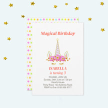 Magical Unicorn und Confetti Geburtstag