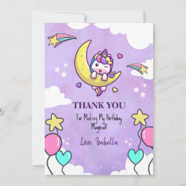 Magical Unicorn Vielen Dank, dass Sie Geburtstag G Dankeskarte