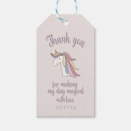 Magical Unicorn Vielen Dank, dass Sie Tag Geschenkanhänger