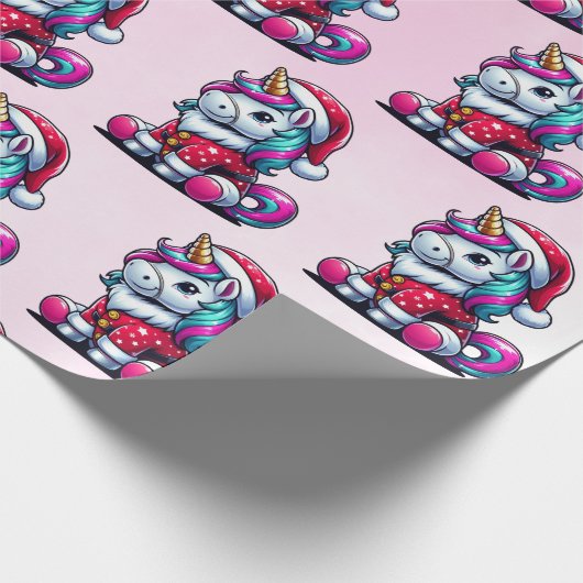 Magical Unicorn Weihnachten Geschenkpapier (Ecke)
