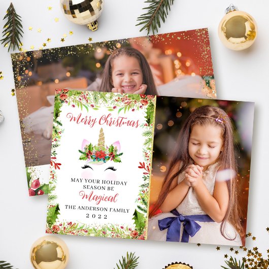 Magical Unicorn Weihnachten Holly Berries 2 Foto