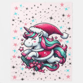 Magical Unicorn Weihnachtsblanket Fleecedecke (Vorderseite)