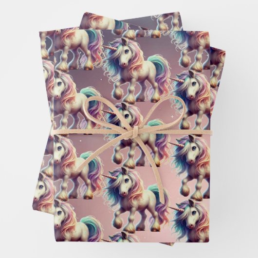 Magical Unicorn Wrapping Paper Geschenkpapier Set (Beispiel)