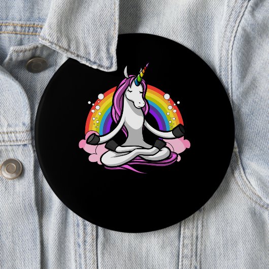 Magical Unicorn Yoga Zen Medizin Regenbogen Button (Beispiel)