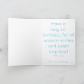 Magical Unicorns Mystical Customizable Birthday Karte (Innenseite)