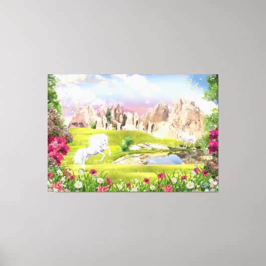 Magical United Kingdom - Fantasy Castle Landschaft Leinwanddruck (Vorderseite)