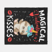 Magical Valentine's Kisses Fleecedecke (Vorderseite (Horizontal))