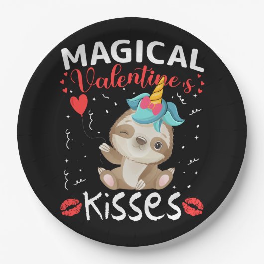 Magical Valentine's Kisses Pappteller (Vorderseite)